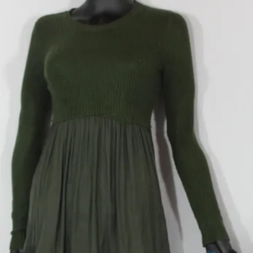 Hooked Up Women's Forest Green Tunic Sweater Top Tunic, S